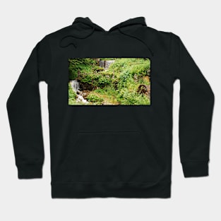 Mill Water Wheel and Stream Hoodie